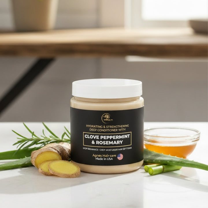 Hydrating & Strengthening Deep Conditioner – With Peppermint & Rosemary