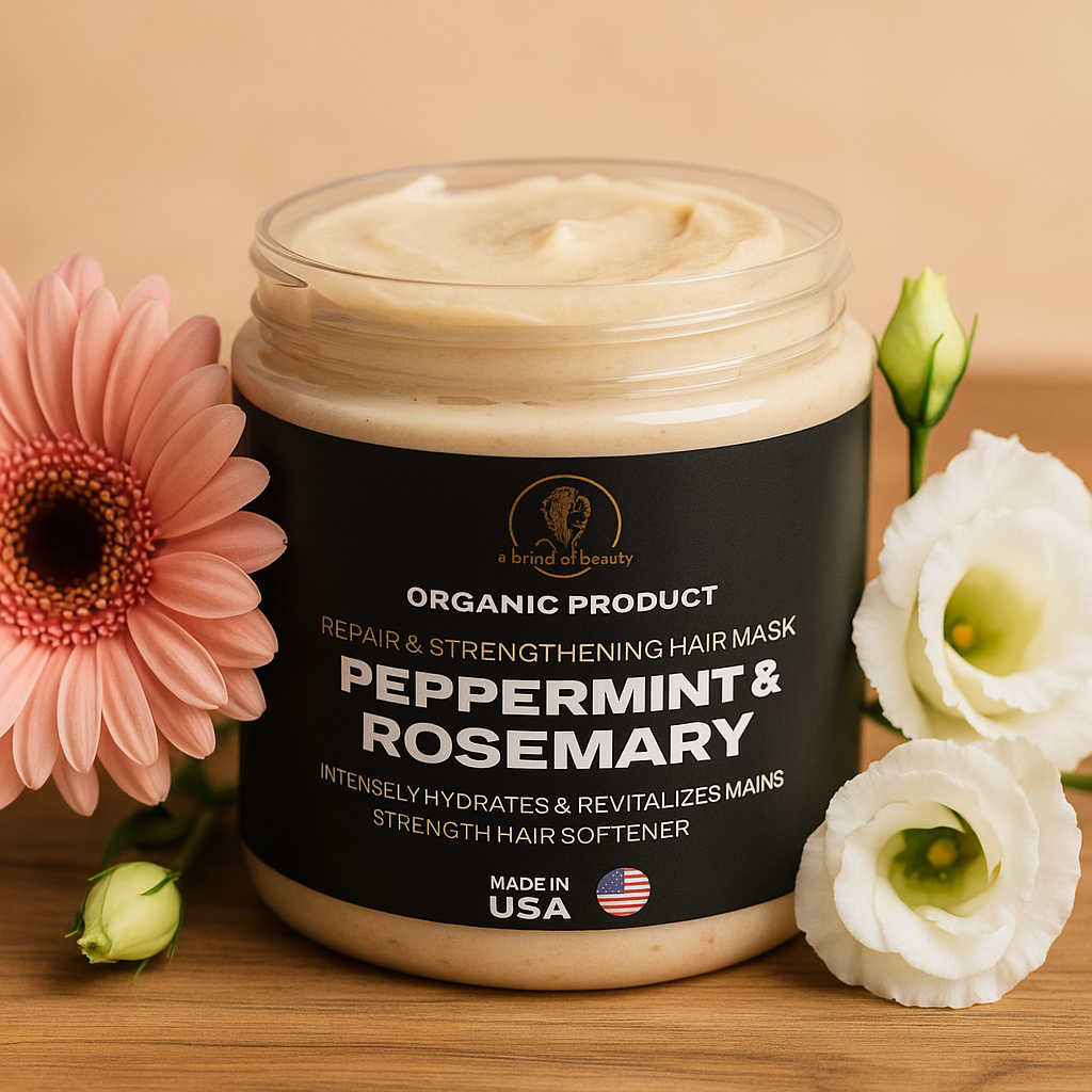 Hydrating & Strengthening Deep Conditioner – With Peppermint & Rosemary